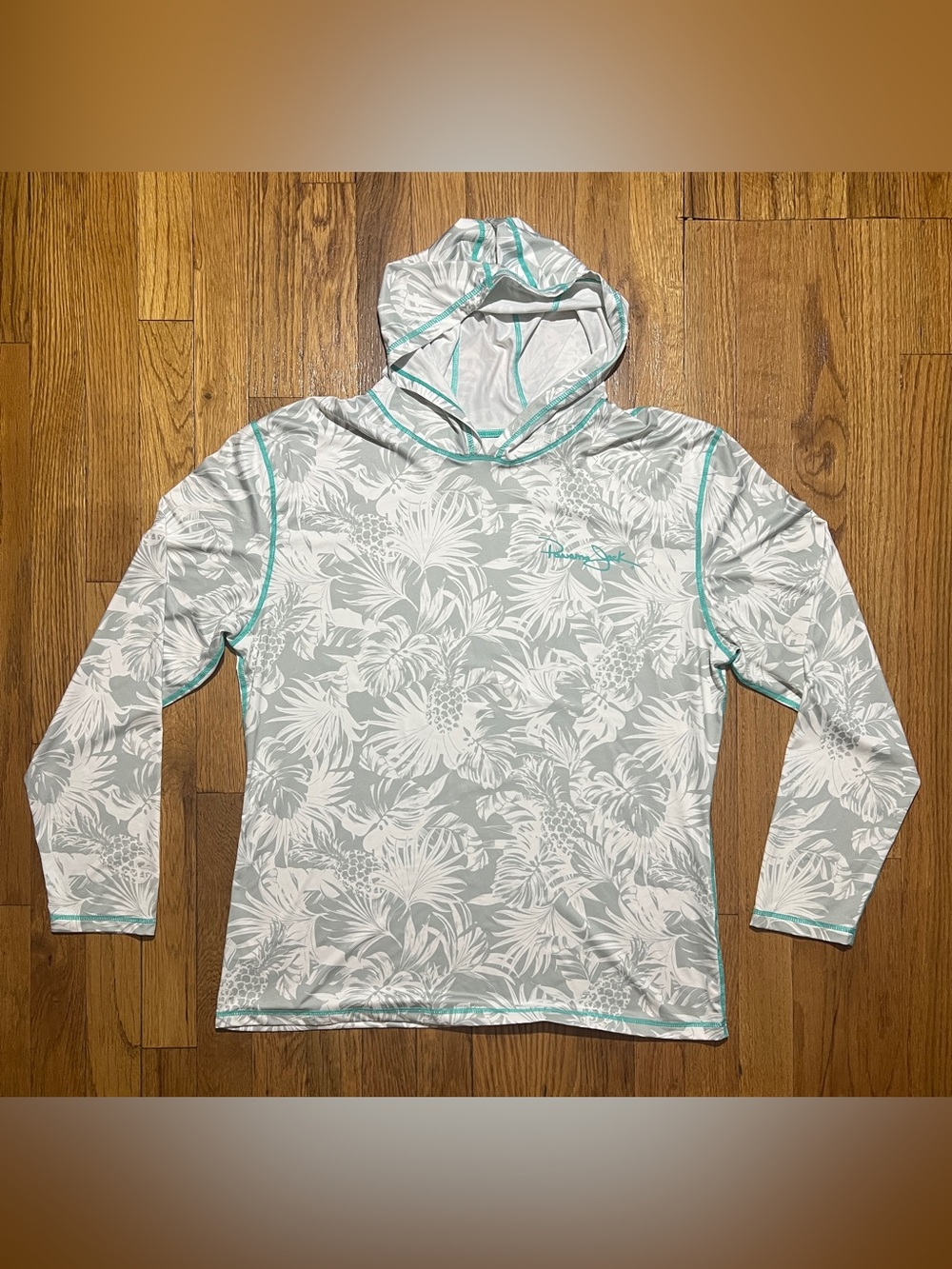 Panama Jack Women’s 2XL Pullover Hooded LS Hoodie Tropical Floral UPF 35+